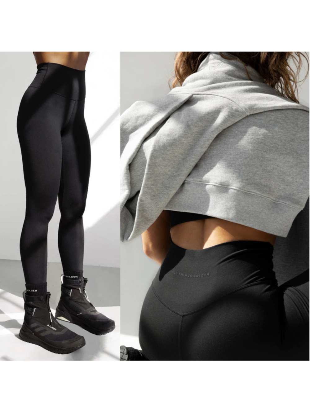 All Things Golden The Sculpt Leggings - Butter Black sz S
